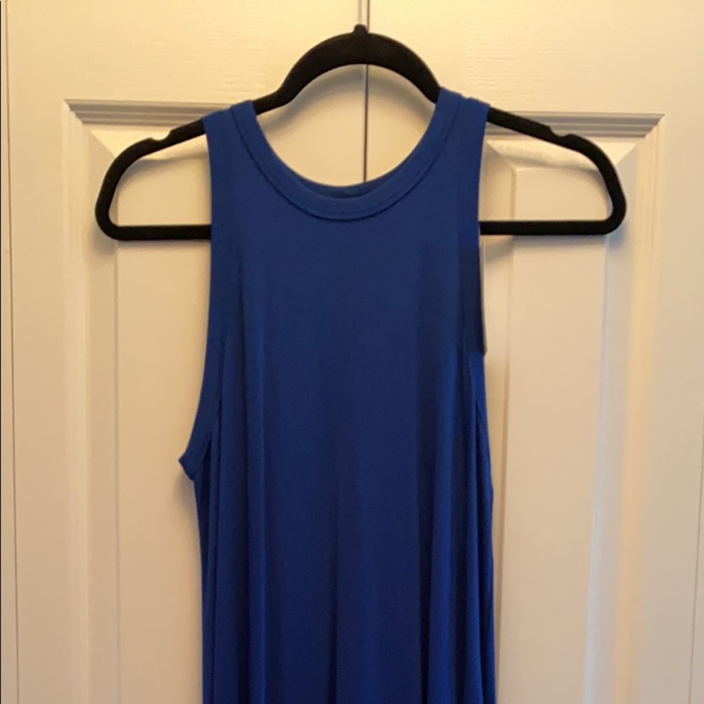 A-Line Royal Blue Shirt Dress